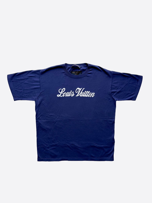 Louis Vuitton Cloud Print Short Sleeve Tee Shirt Blue Pre-Owned
