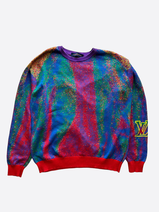 Louis Vuitton Multicolor Distorted Giant Damier Sweater – Savonches