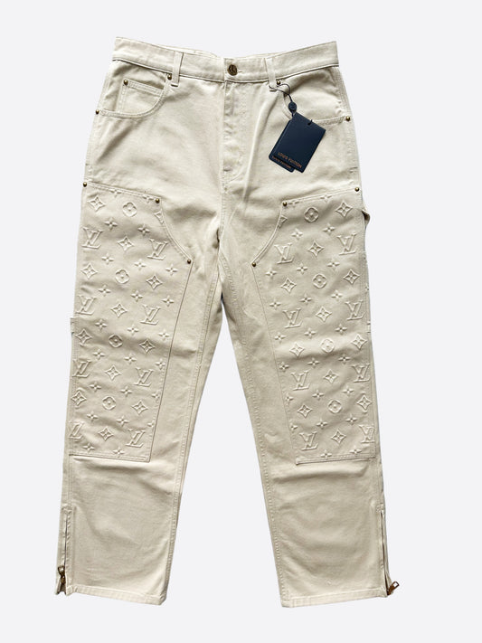 lv carpenter pants white