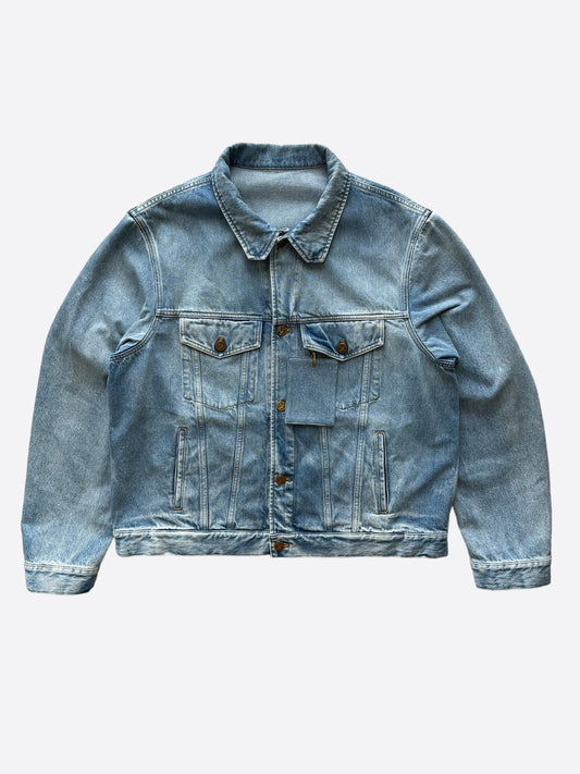 Shop Louis Vuitton Distorted Damier Denim Jacket by KICKSSTORE