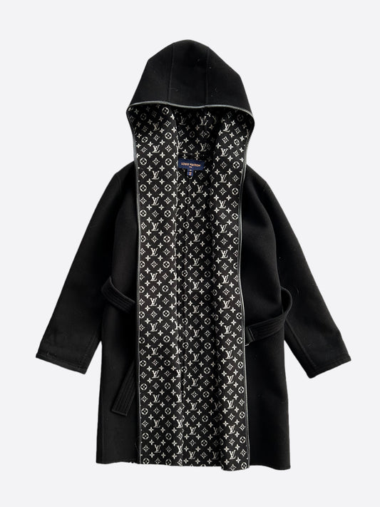 Louis Vuitton Womens Peacoats, Black, 40
