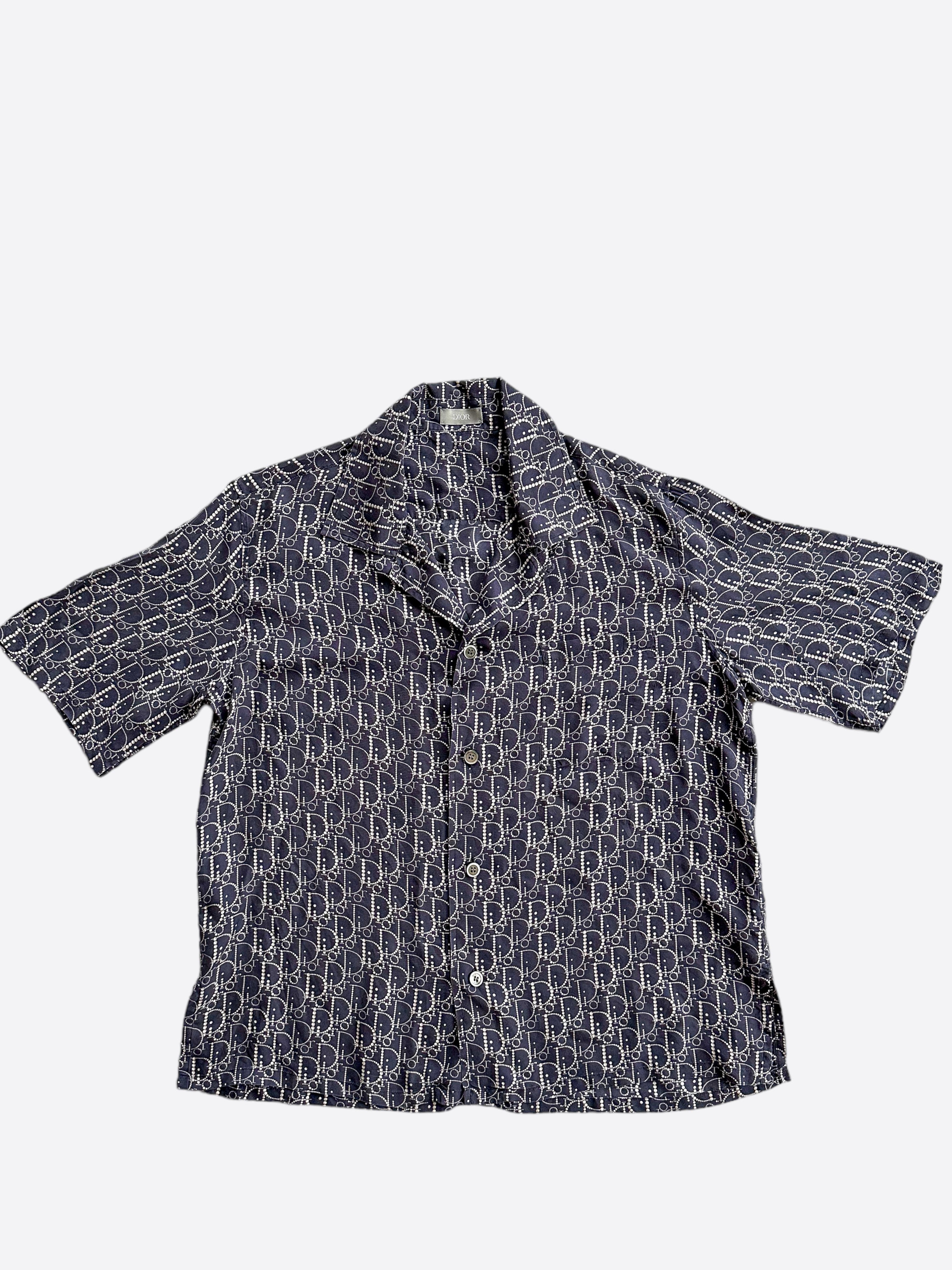 DIOR 21SS SCARF PEARL BOTTON SHIRT