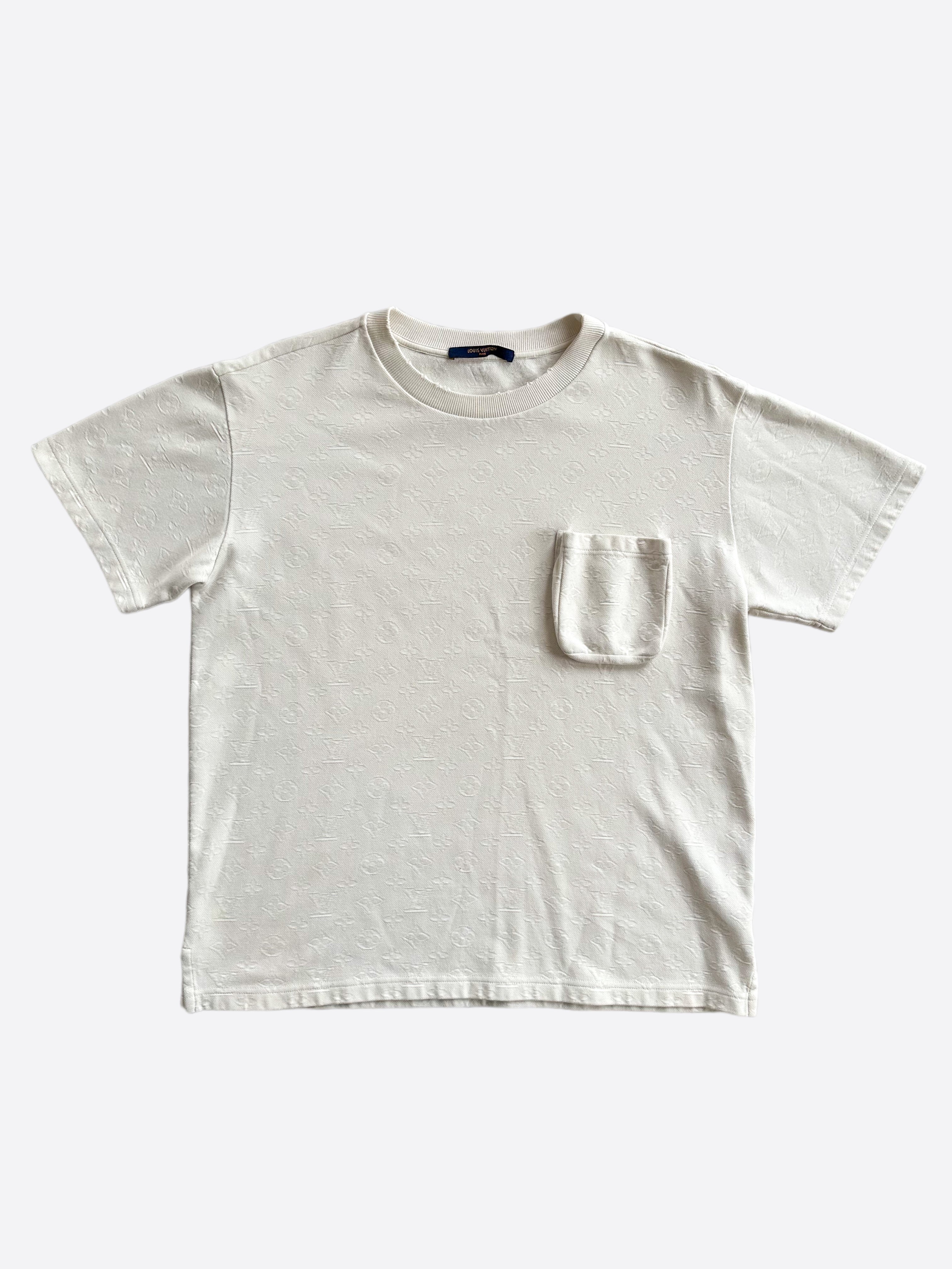 Louis Vuitton White Monogram Pocket Tee