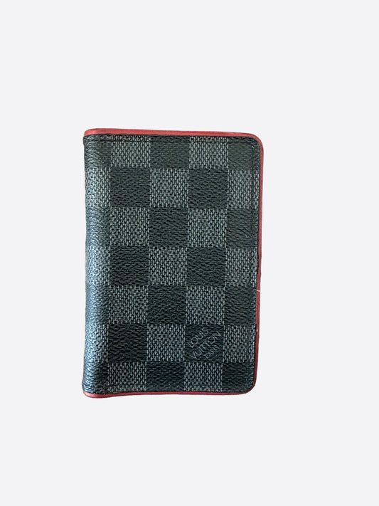 Louis Vuitton Black & Red Damier Graphite Pocket Organizer – Savonches