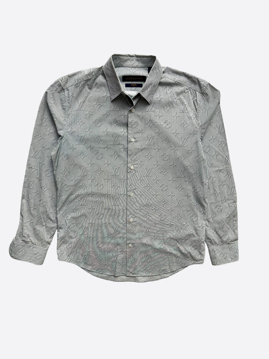 Louis Vuitton Blue Spotted Monogram Shirt – Savonches