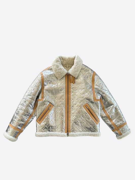 Louis Vuitton Pink Glitter Damier Women's Puffer Jacket – Savonches