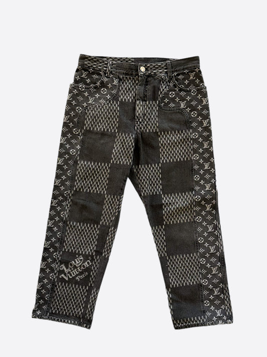 Louis Vuitton Distorted Damier Denim Pants