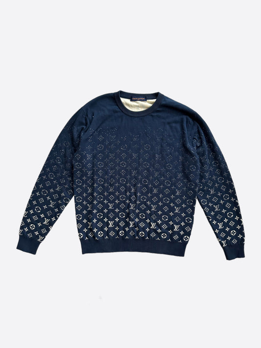 Louis Vuitton Blue & Red Monogram Gradient Sweater – Savonches