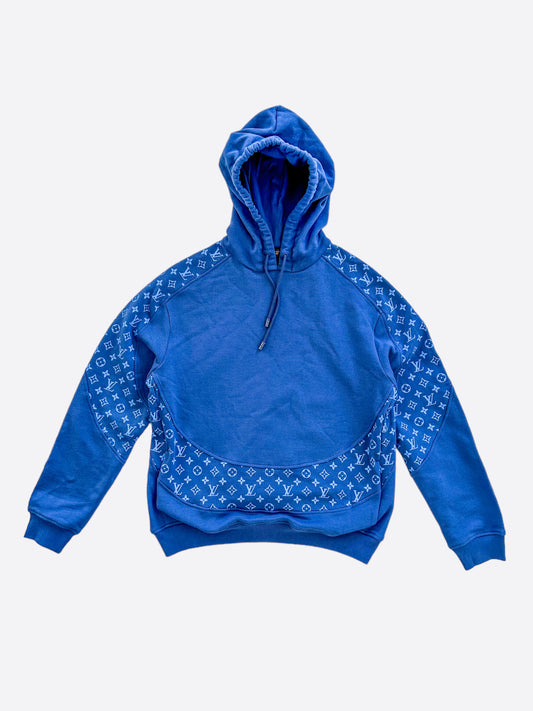 Louis Vuitton Black & Blue Monogram Zip Up Hoodie – Savonches