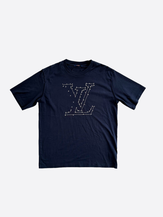 LOUIS VUITTON LV Monogram Gradient Small T Shirt Navy Blue Tee S