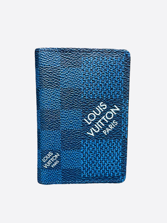 Louis Vuitton Blue Giant Damier Graphite Pocket Organizer – Savonches