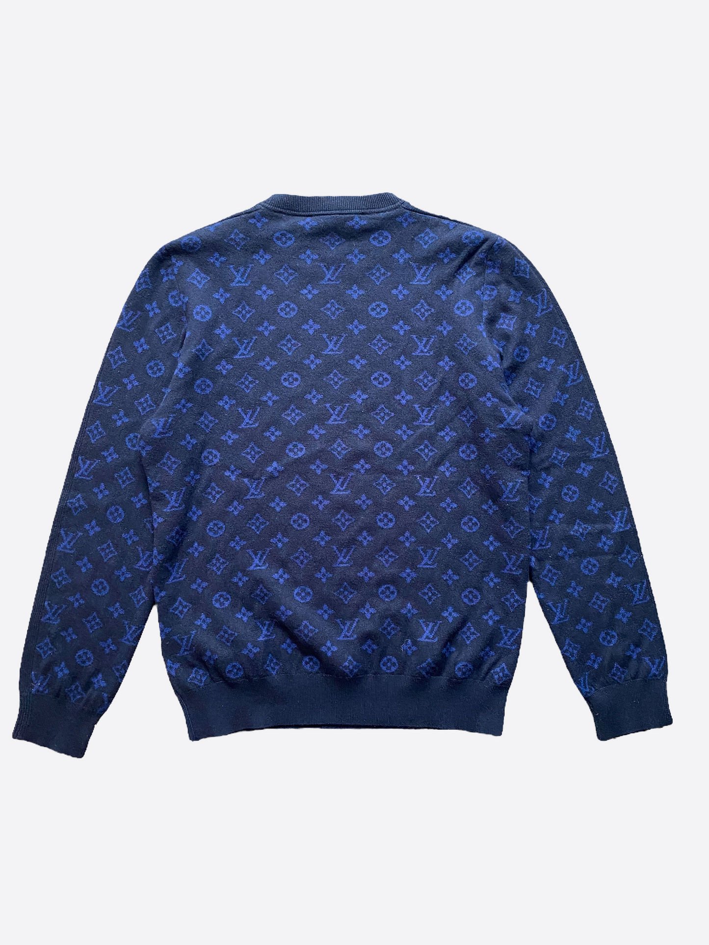 Louis Black & Blue Half Monogram Cashmere Sweater – Savonches