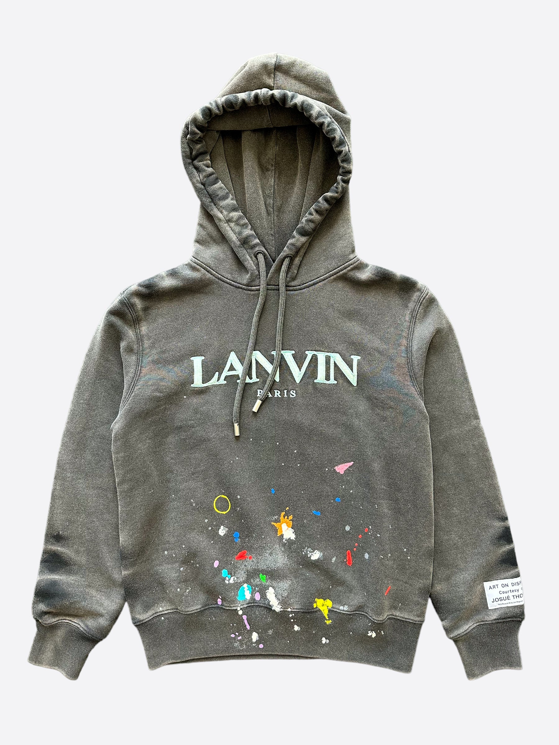 Gallery Dept Lanvin Black Paint Splatter Logo Hoodie – Savonches