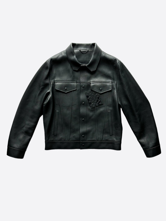 Louis Vuitton Green Leather Varsity Jacket – Savonches