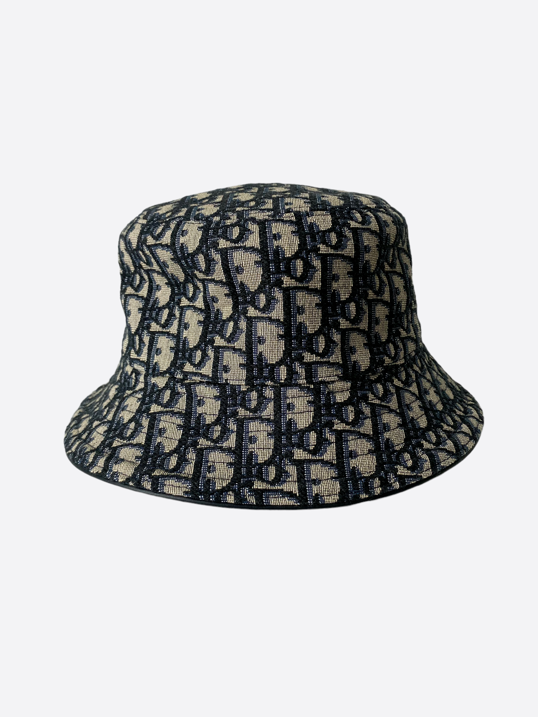 Dior Oblique Beige & Navy Blue Bucket Hat – Savonches