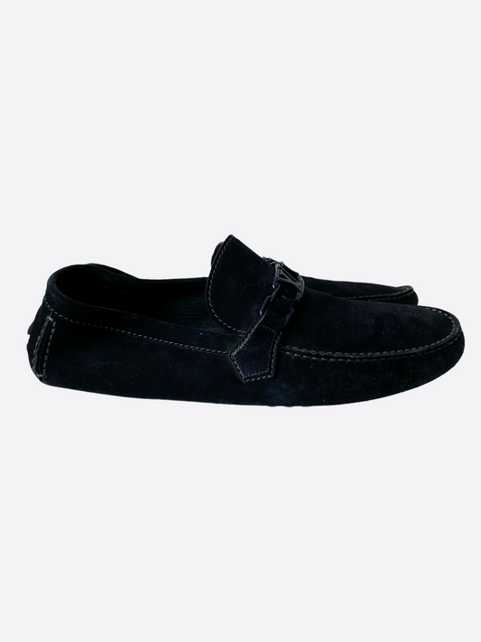 Louis Vuitton Navy Blue Logo Loafers – Savonches