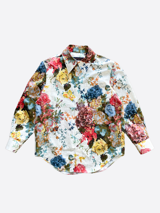 Louis Vuitton Navy Floral Button Up Shirt