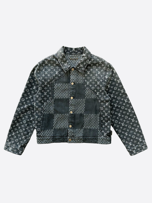 Louis Vuitton x Nigo Collaboration Blue Denim Jacket size 46 lv