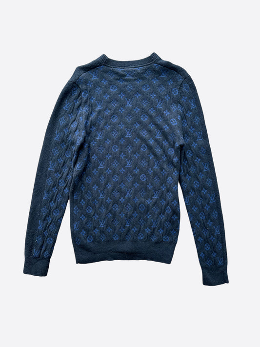 LOUIS VUITTON HALF AND HALF MONOGRAM CREWNECK