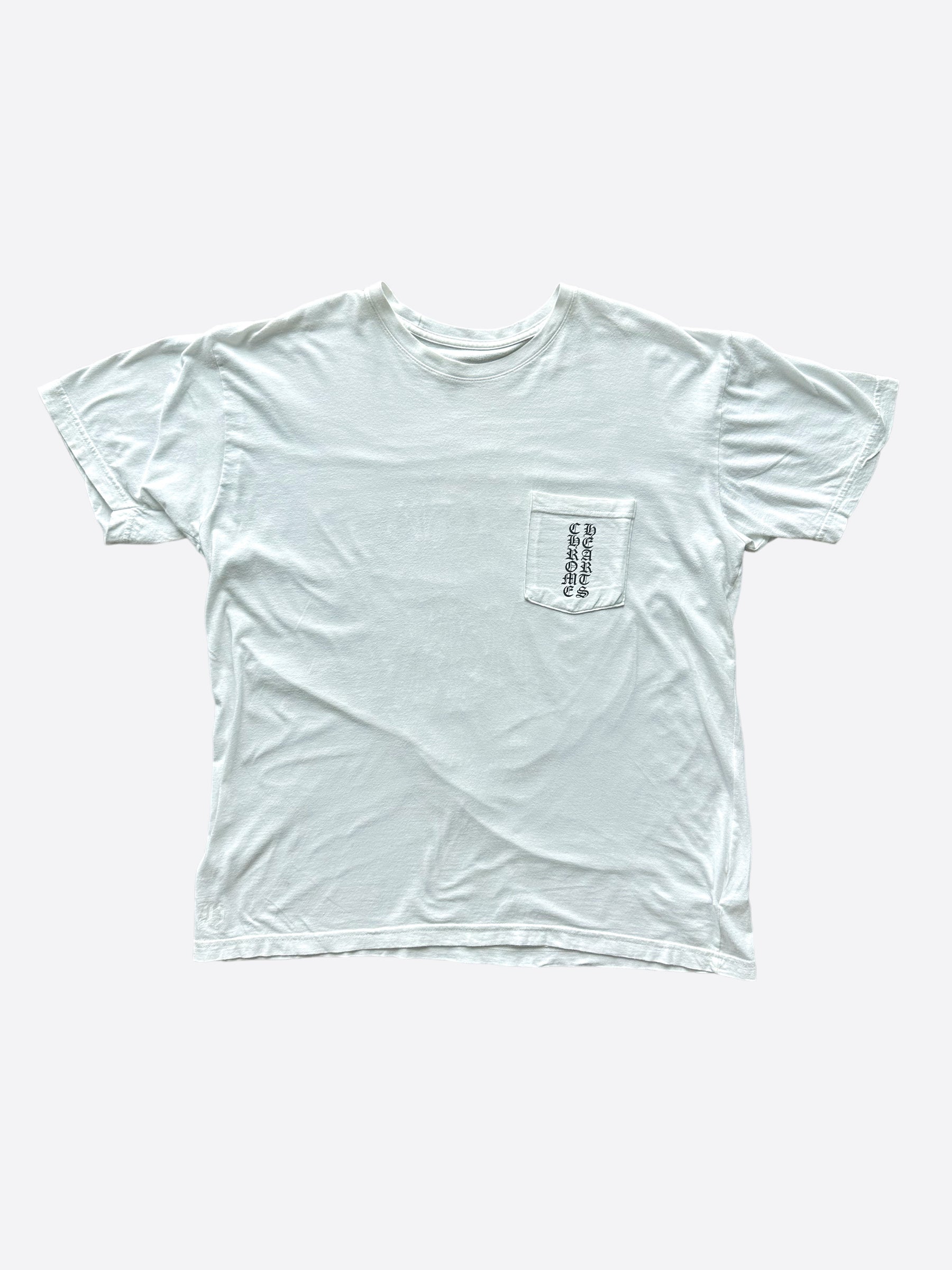 Chrome Hearts White Vertical Logo T-Shirts – Savonches