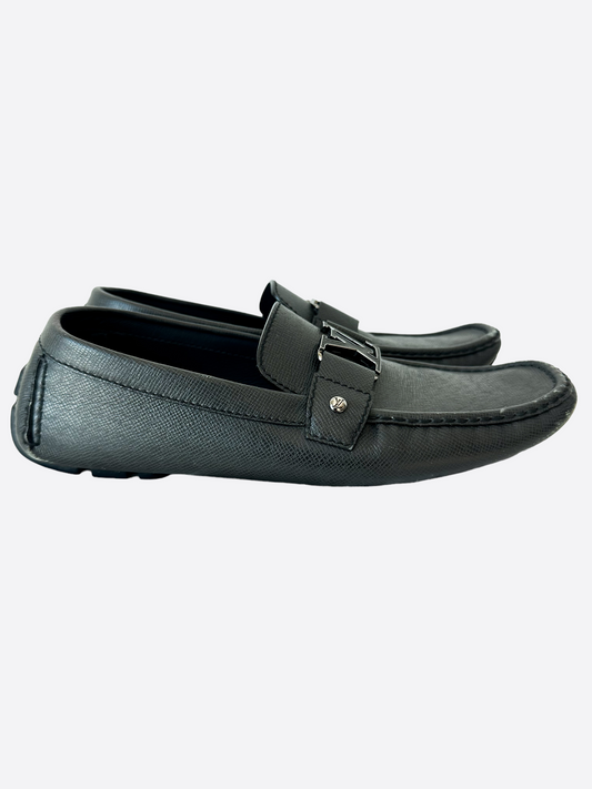 Louis Vuitton Navy Blue Logo Loafers – Savonches