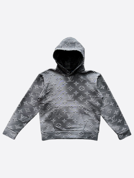 Louis Vuitton 2021 2054 Monogram 3D Effect Hoodie - Grey