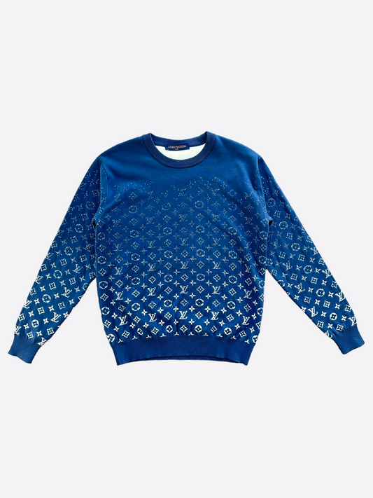 Louis Vuitton Blue & Green Gradient Monogram Sweater – Savonches