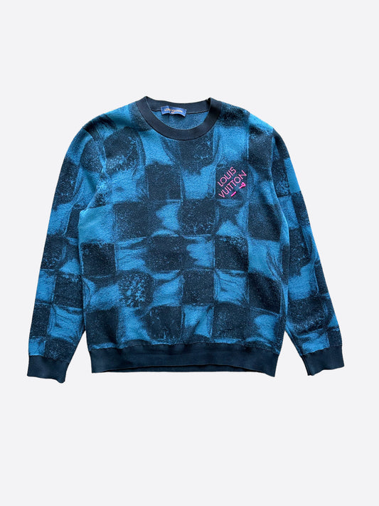 Louis Vuitton Blue Distorted Damier Windbreaker – Savonches