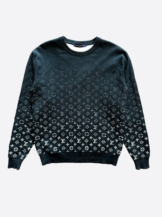 Louis Vuitton Black Monogram Gradient Sweater