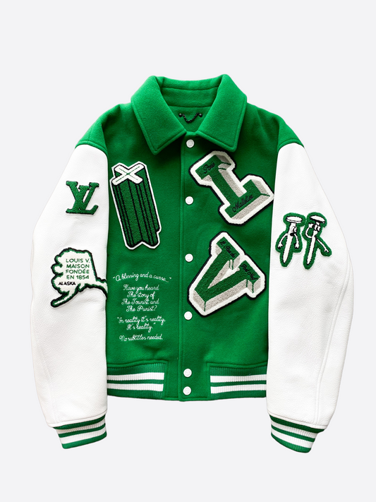 Green And White Louis Vuitton Varsity Jacket - Eve Suiting