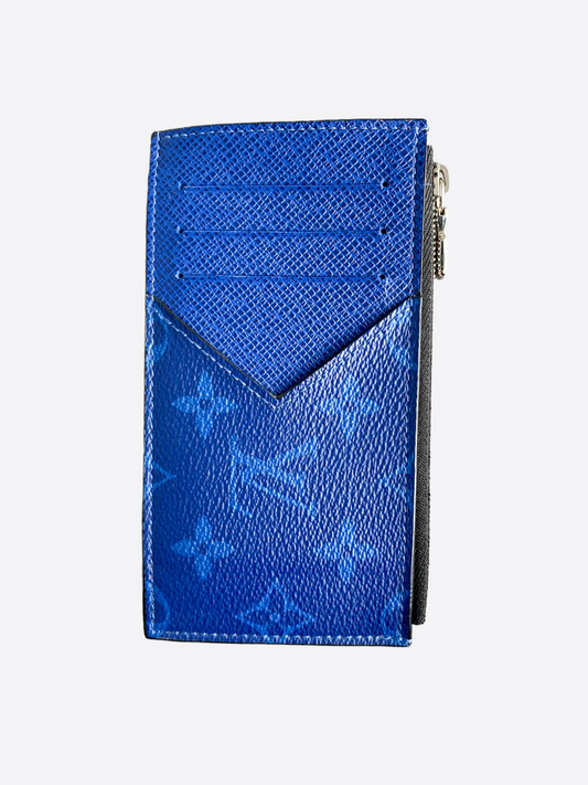 Louis Vuitton Navy Monogram Upside Down Pocket Organizer Wallet - SAVIC