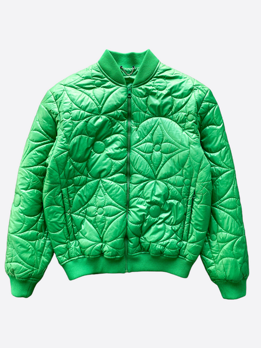 Louis Vuitton Silver Flower Monogram Puffer Jacket – Savonches