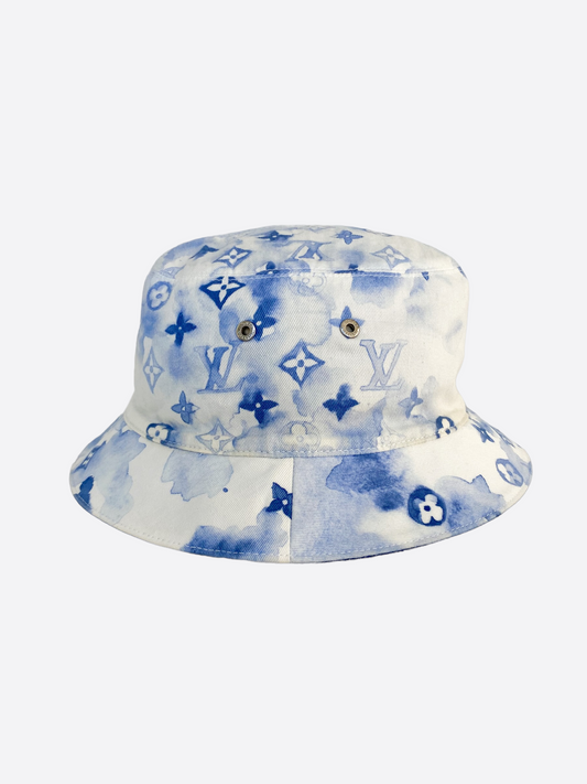 Dior - Dior Oblique Bucket Hat Navy Blue and Beige Blended Cotton Jacquard - Size L - Men