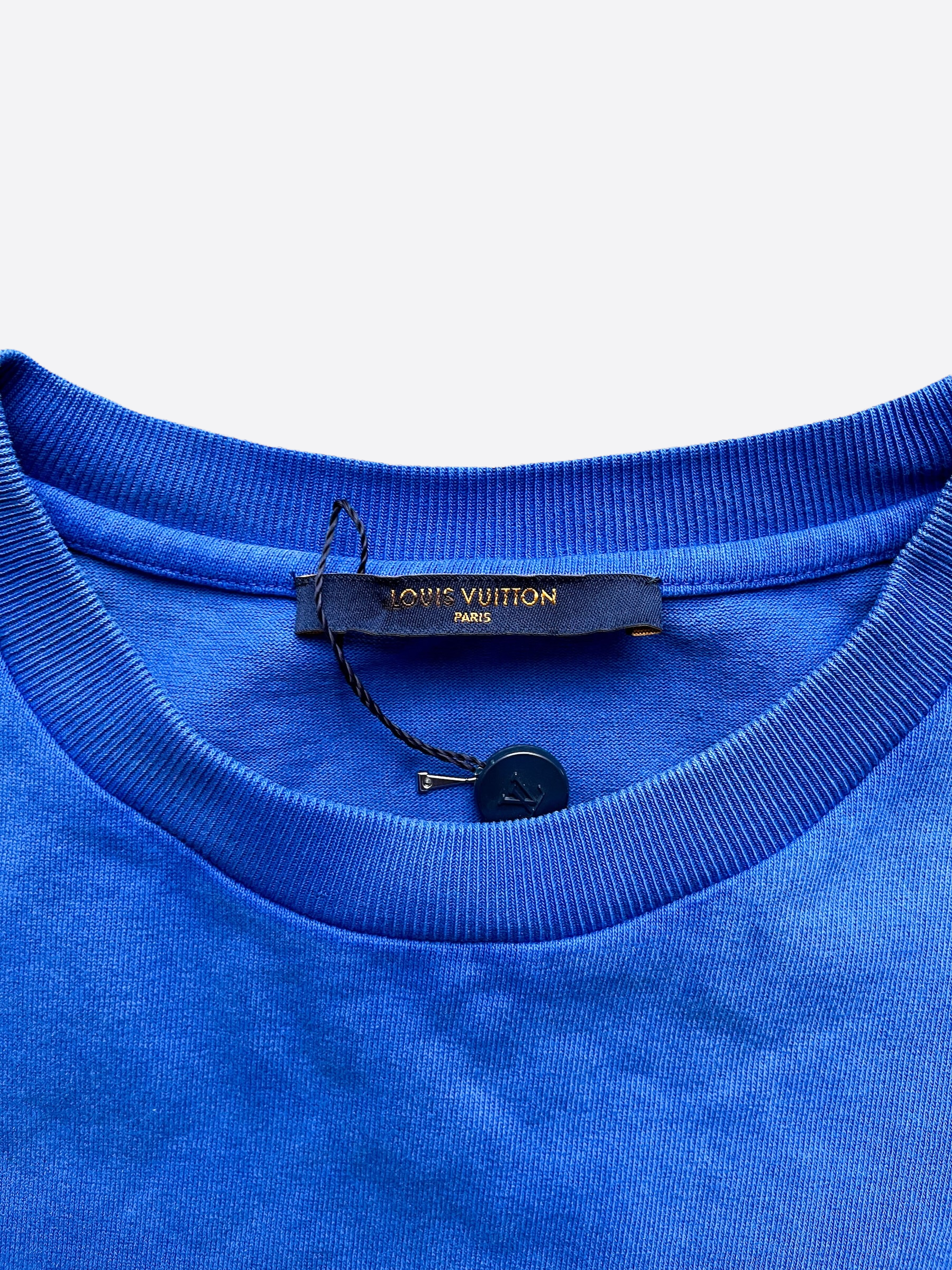 Louis Vuitton Everyday LV Crewneck Tshirt in Blue Cotton ref876666  Joli  Closet