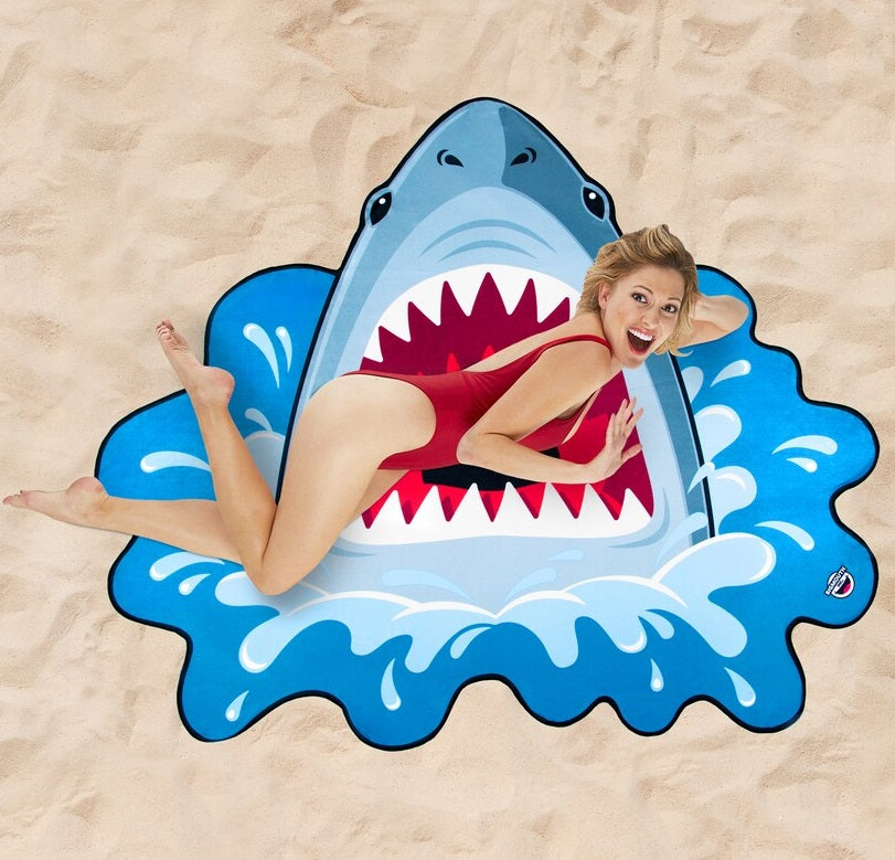 shark beach towel