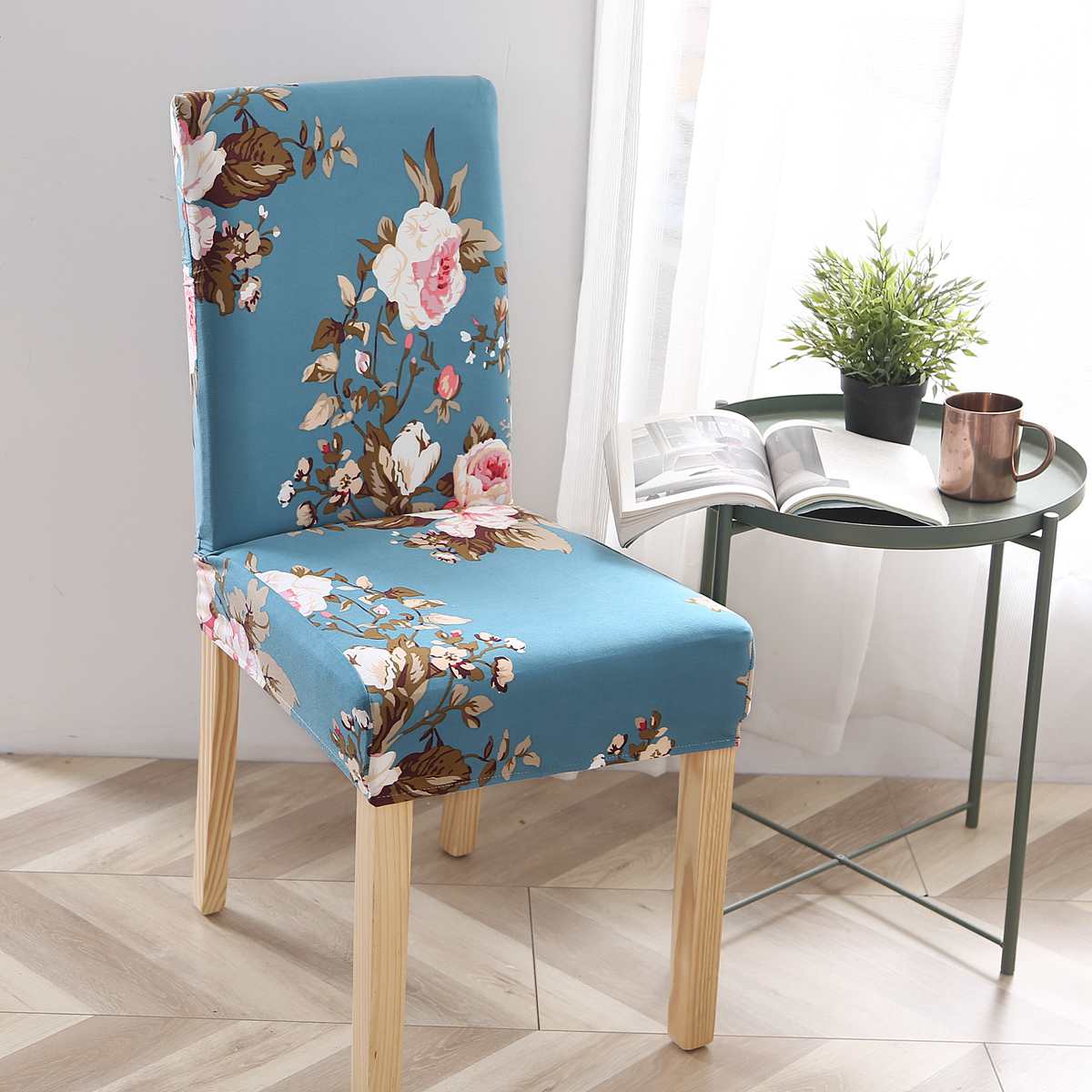 teal dining chair slipcovers