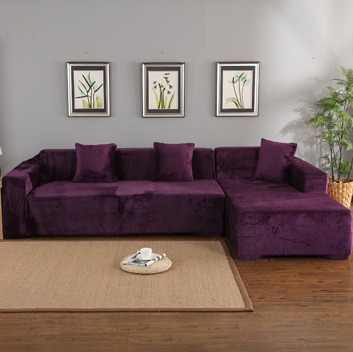 Magic Sofa Slipcover | L-Shape | Velvet – Slip and Fit