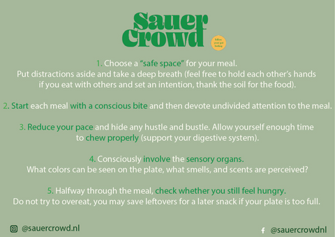 5 mindfull eating tips by SauerCrowd