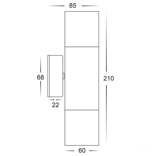 HAVIT LIGHTING | HAVIT MINI TIVAH | UP DOWN WALL LIGHT — TEDS Lights, Fans  & Home Electricals