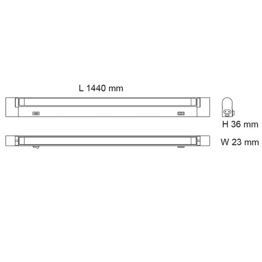 4W Slimline Seamless TC Linkable LED Batten — TEDS Lights, Fans