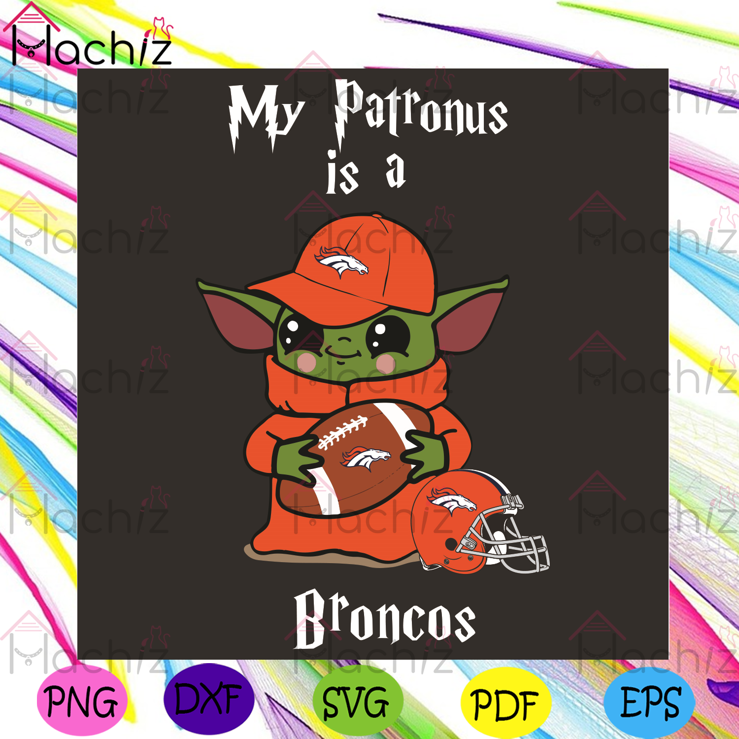 Download Baby Yoda My Patronus Is A Broncos Svg Sport Svg Denver Broncos Svg Hachizstore