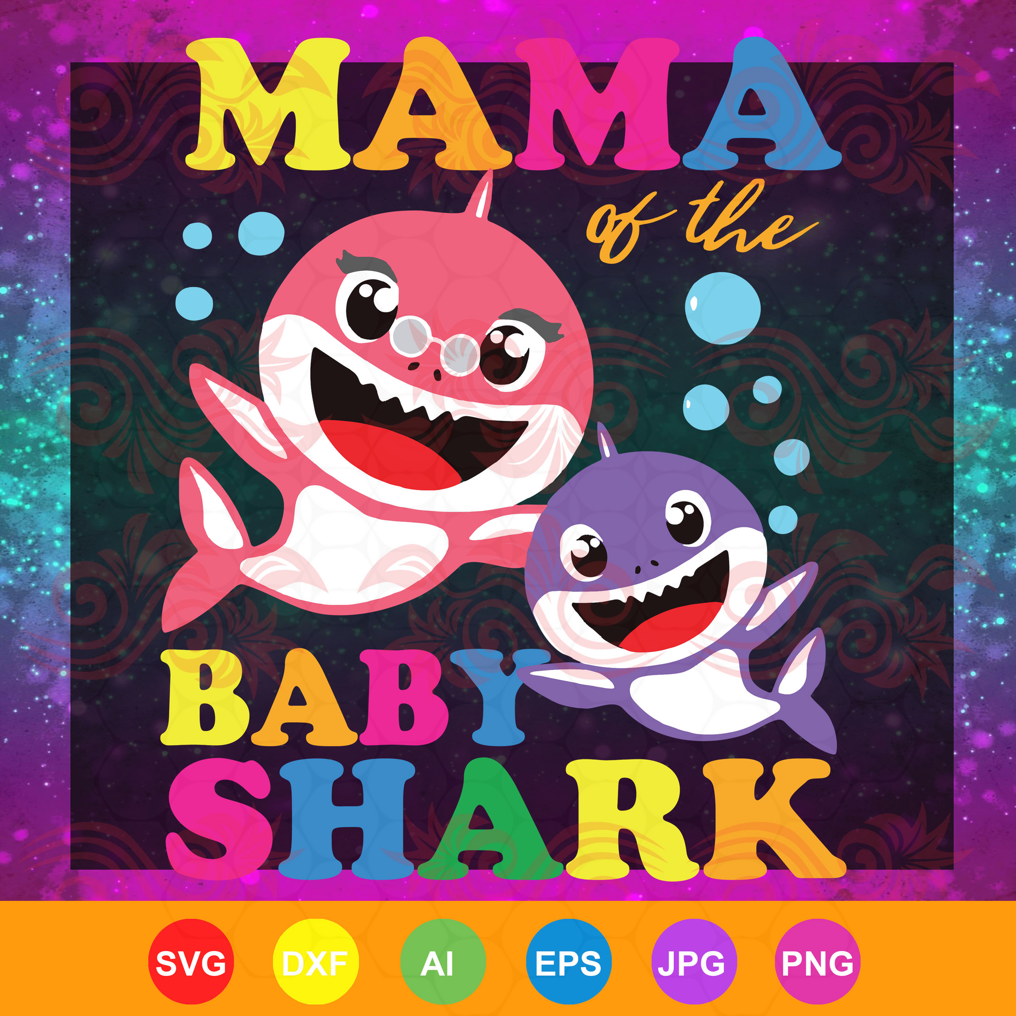 Download Grandma Of The Baby Shark Birthday Mama Shark Svg Mother S Day Svg M Hachizstore SVG, PNG, EPS, DXF File