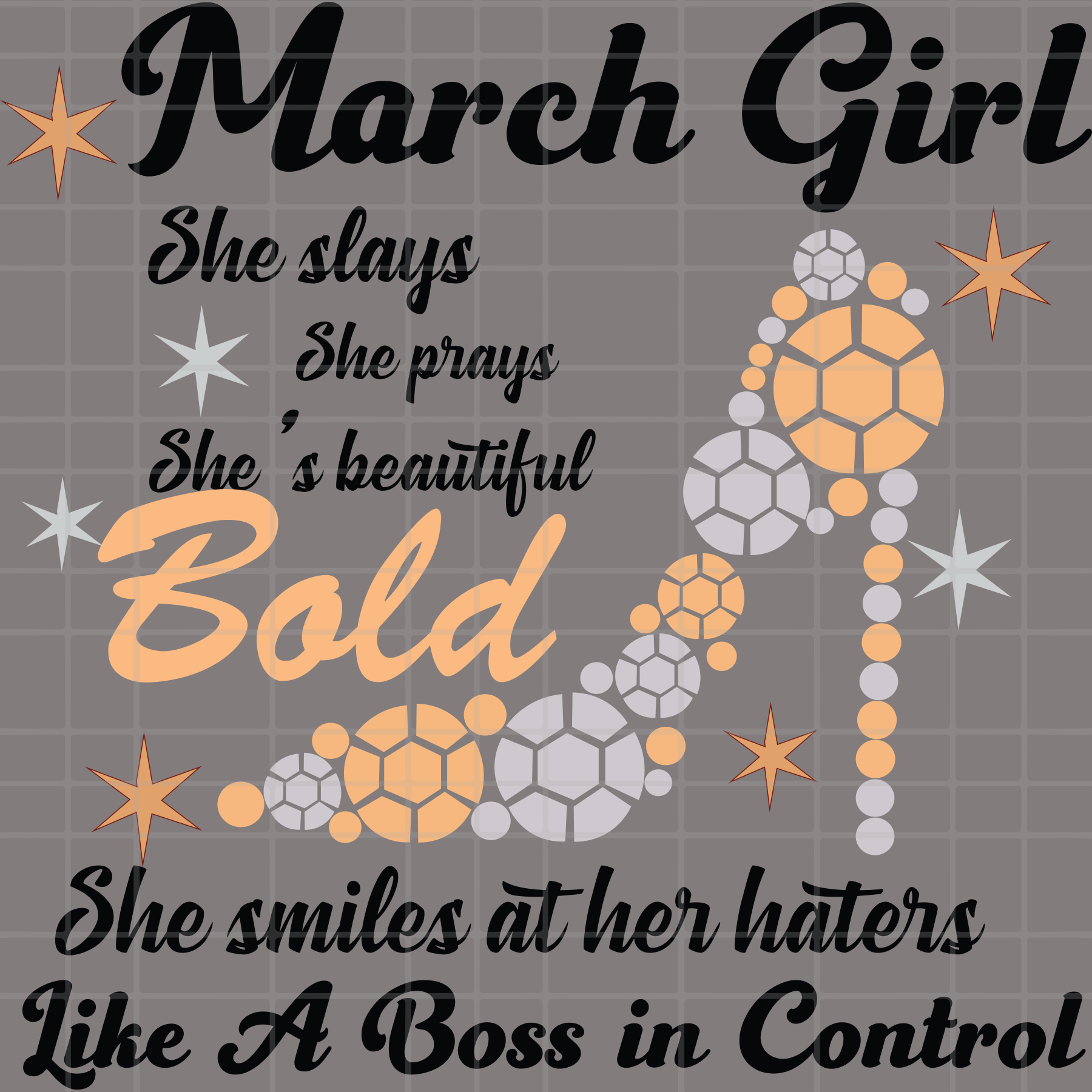 A Queen Was Born In March Svg Queen Born In March Svg March Girl Svg Hachizstore