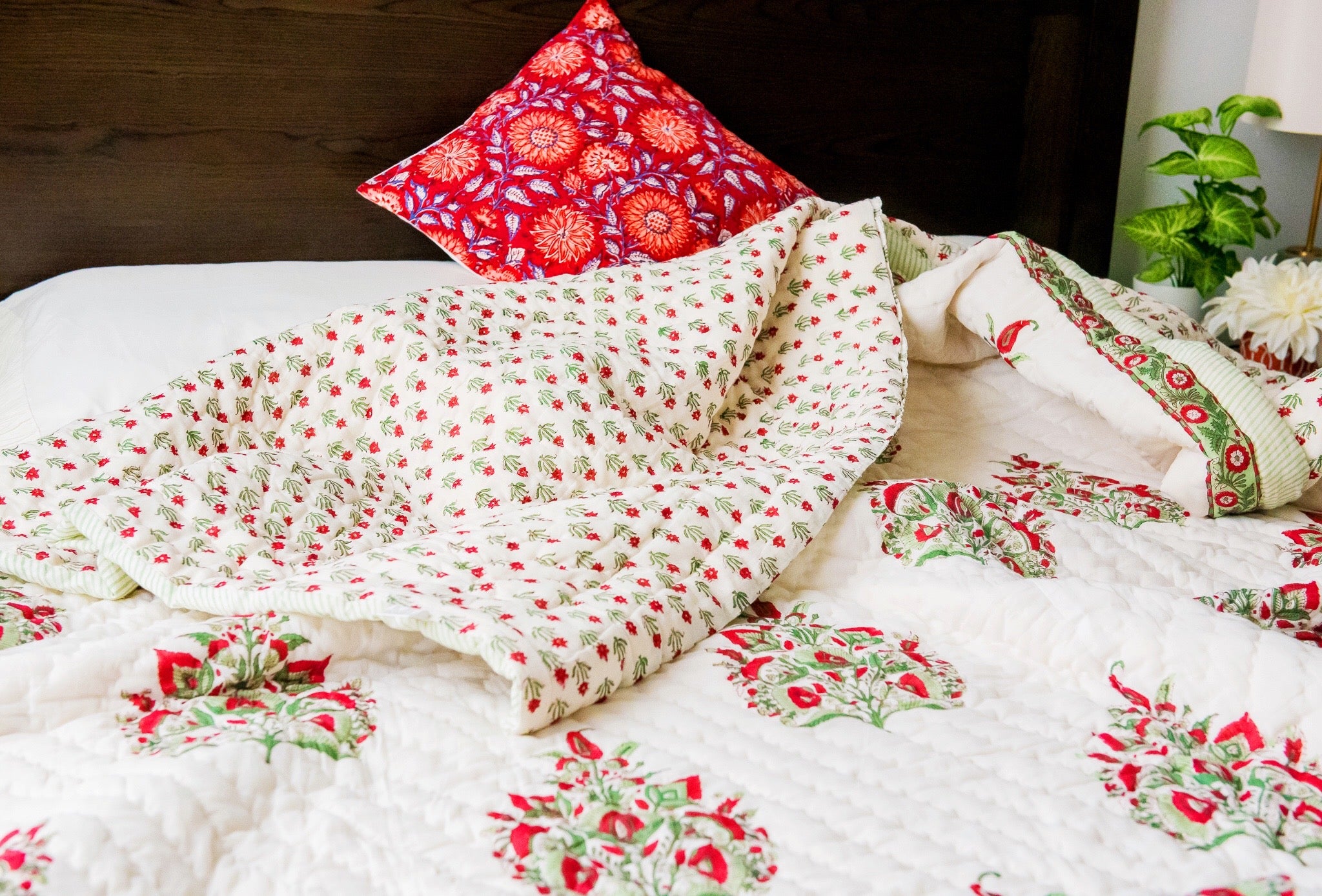 Red cotton quilt