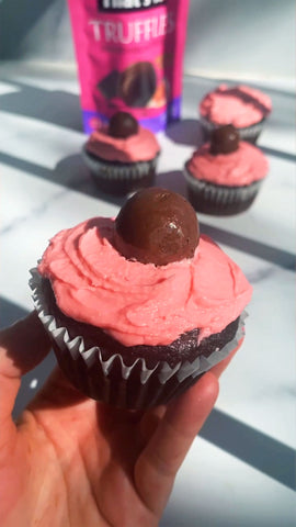 Pink Chocolate Truffle Cupcake