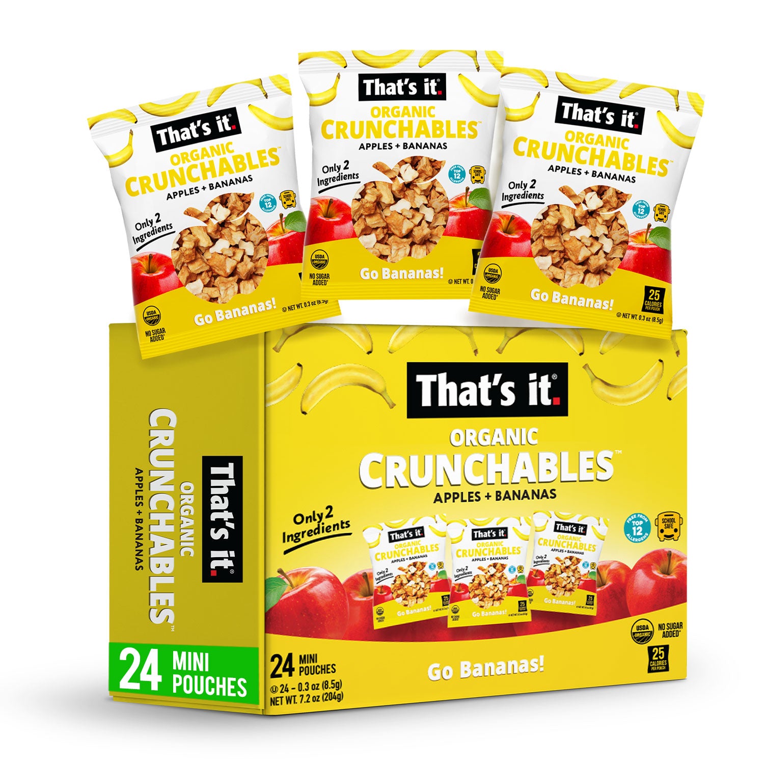 Organic Apple Crunchables - Go Bananas! - Thats it Nutrition product image