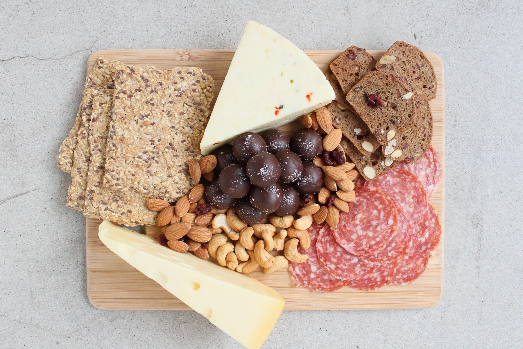 charcuterie board idea from That's it.