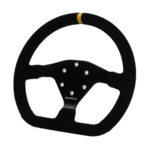 320mm Flat Steering Wheel Sim Racing Drift Pc Game Steering Wheel Control Suede Frame - RUNSCO