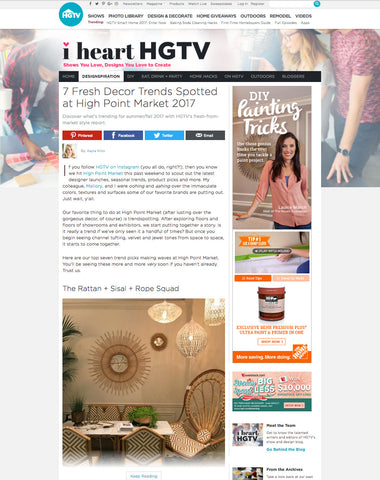 hgtv.com article 7 fresh decor trends spotted at high point market 2017