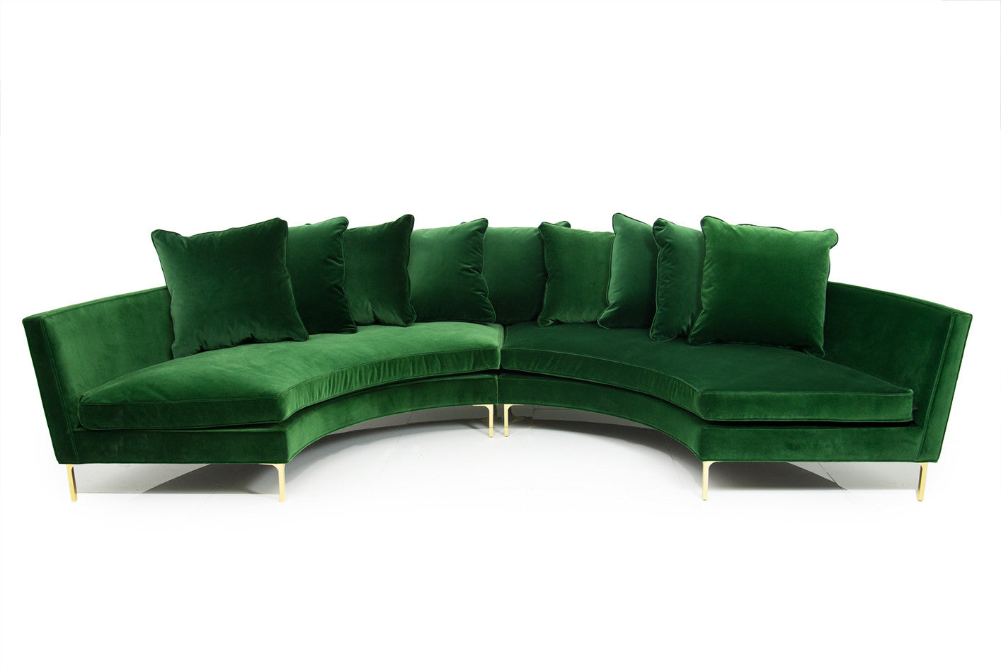 Sardinia Sectional - Emerald Green Velvet Sectional - ModShop